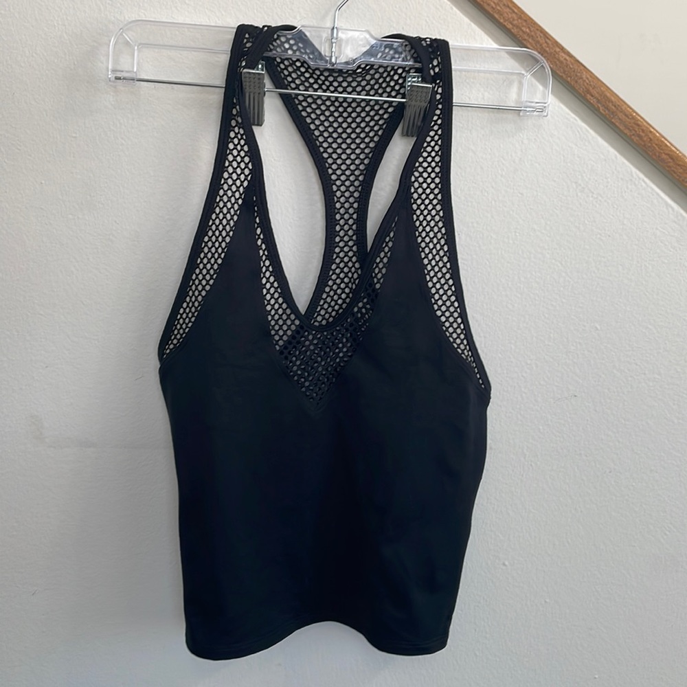 Bombshell V Neck Mesh Tank Top Xs NWT